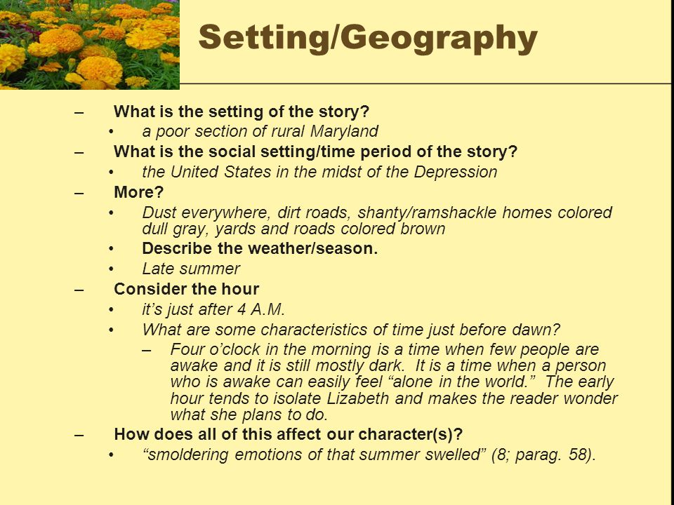 Marigolds short sale story